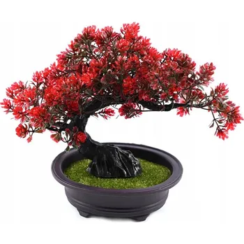 umělá květina UMĚLÝ STROMEK BONSAI dekorativní 21 cm KVĚTINÁČ