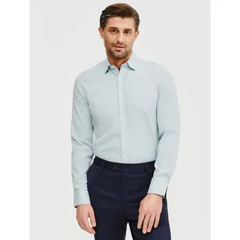 Pánská košile Světle zelená pánská slim fit košile 100% Bavlna PAKO LORENTE vel M