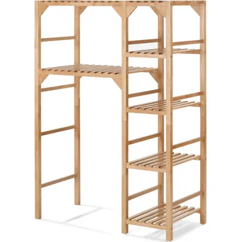 regál 691138 - Tchibo - Regál na pračku s bočním prvkem - barva: hnědá