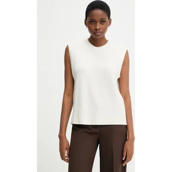 Vesta s přídavkem vlny United Colors of Benetton 126WD10BA béžová 01X, vel. L