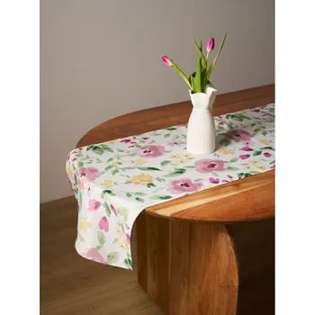 ubrus Sinsay - Běhoun na stůl s květinovým motivem - pastelová růžová - 062IO-03X - 062IO-03X-ONE