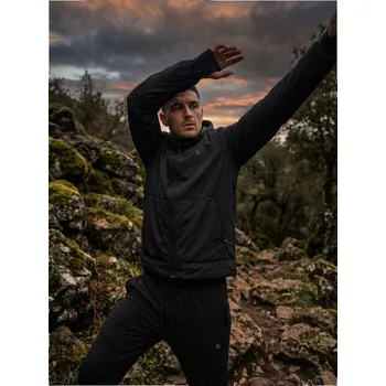 Pánská větrovka Sinsay - Lehká větrovka s kapucí - černá - 205HM-99X - 205HM-99X-2XL