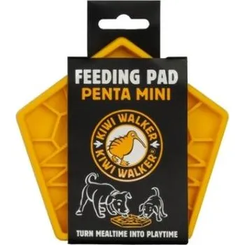 Hračka pro psa Lízací podložka KIWI WALKER Penta Mini oranžová 13,5x13cm