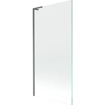 Mexen Next, vanová zástěna 1-křídlová 90 x 150 cm, fixní křídlo, 6 mm čiré sklo, broušený grafit profil, 895-090-000-03-00-66