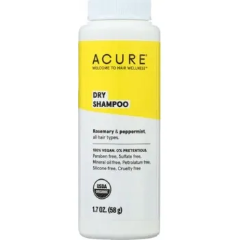 Šampon Acure Suchý šampon, 48 g, Rozmarýn a Máta peprná