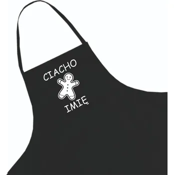 Kuchyňská zástěra Černá kuchyňská zástěra jako Dárek + jméno, vzor 10
