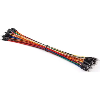 elektrický kabel LaskaKit_cz Dupont 26AWG propojovací kabely M-M samec-samec,20cm 50ks