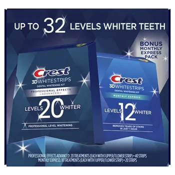 Přípravek na bělení zubů Crest 3D Professional Transformation bělící pásky 60 ks