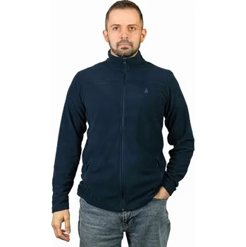 Pánská mikina Fleecová Mikina pánská přechodová rozepínací mikina tmavě modrá Captain Mike L