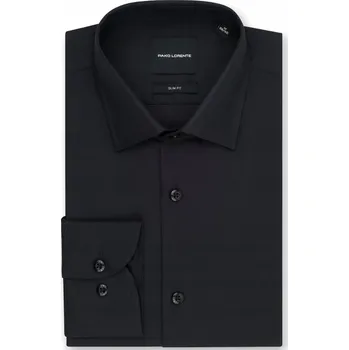 Pánská košile Elegantní černá bavlněná pánská košile Slim Fit Pako Lorente vel S