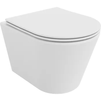 Klozet Mexen Rico WC mísa Rimless se sedátkem s pomalým sklápěním slim, duroplast, bílá matná - 30724001 WC mísy