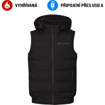Dámská vesta ALPINE PRO - HEAT PÁNSKÁ VYHŘÍVANÁ VESTA S USB TYPU A