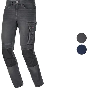 montérky Parkside Performance Pánské džínové pracovní kalhoty tmavě modré 48 32/32 – 58 42/32