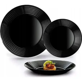 Talíř Jídelní servis pro 6 osob 18 dílů černý Harena Luminarc