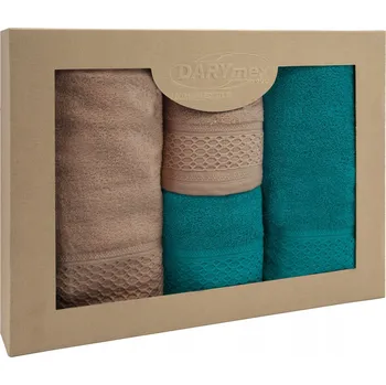 Ručník Ručník Bavlna 100% Solano béžová + světle tyrkysová sada 4 ks Darymex
