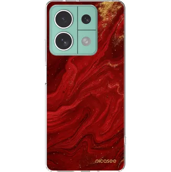 Pouzdro na mobilní telefon Picasee silikonový průhledný obal pro Xiaomi Redmi Note 13 5G - Červená