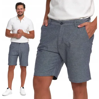 Pánské kraťasy Kraťasy Moraj tmavě modré, elegantní, krátké, lněné, 3XL