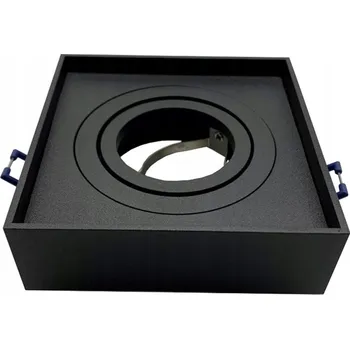 STROPNÍ SVÍTIDLO ČERNÉ GU10 NASTAVITELNÉ ČTVEREC ZAPUŠTĚNÉ HLINÍKOVÉ LED