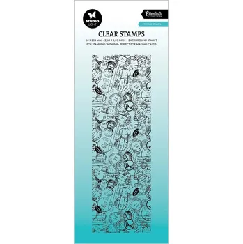 Výtvarná sada Gelové razítko Studio Light, 6,8 x 20,4 cm - Poštovní pozadí