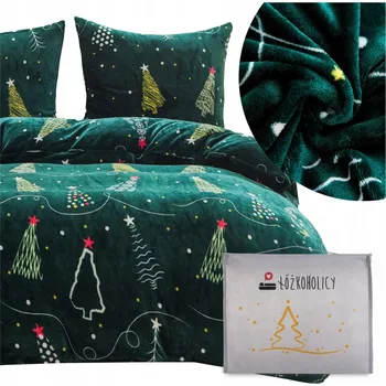 Povlečení POVLEČENÍ VÁNOČNÍ 200x220 3dílné mikrovlákno PLYŠOVÉ na zimu medvídek MARTINO