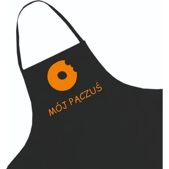 Kuchyňská zástěra Černá kuchyňská zástěra jako Dárek + jméno, vzor 7