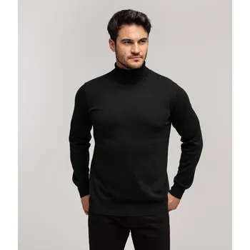 Pánský svetr Lee Cooper SVETR M BAVLNA ČERNÁ černý rolák velikost S