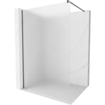 Mexen Kioto, sprchová zástěna Walk-In 100 x 200 cm, 8mm sklo námraza, grafitový profil, 800-100-101-95-30