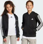 ADIDAS Dětská mikina Essentials Full-Zip 9 LET BÍLÁ|ČERNÁ