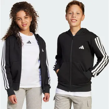 Pánský svetr ADIDAS Dětská mikina Essentials Full-Zip 9 LET BÍLÁ|ČERNÁ