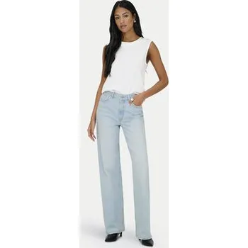 Dámská móda ONLY Jeansy Juicy 15359784 Modrá Wide Leg 27_30