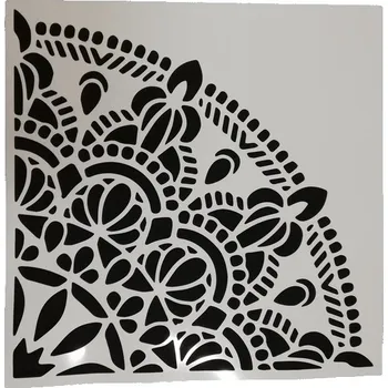 Šablona plastová pro kreativní tvoření - 30 x 30 cm - Mandala č.35