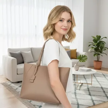 Kabelka Dámská velká světle hnědá shopper kabelka Amalia L4956