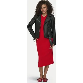 Dámská bunda ONLY Bunda z imitace kůže Mille 15357332 Černá Slim Fit XS