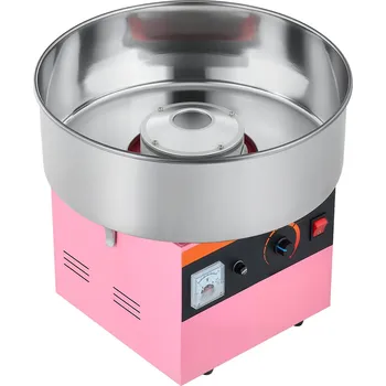 Výrobník cukrové vaty Vevor Stroj na cukrovou vatu 1000W, elektrický, nerezová miska 38cm, lopatka