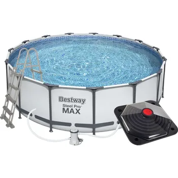 Bestway Bazén Steel Pro Max 4,57 x 1,22 m set s příslušenstvím a solárním ohřevem pyramidovým
