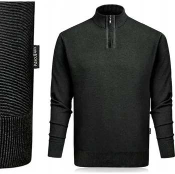 Pánský svetr Svetr Pako Jeans černý vlněný rolák velikost M