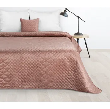 DESIGN 91 Přehoz na postel LUIZ 3 sametový prošívaný s geometrickým vzorem
