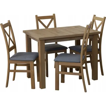 Jídelní set Kuchyňský set: stůl 100x70 cm a 4 židle do jídelny M007-4 Dub Artisan