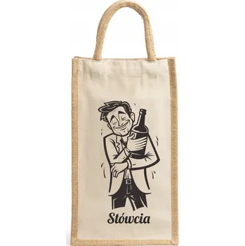 Nákupní taška Bavlněná taška na dvě lahve s potiskem Narozeniny ideální dárek W11