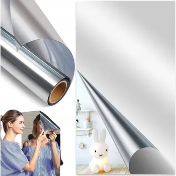 Zrcadlo FÓLIE ZRCADLOVÁ NALEPOVACÍ SAMOLEPICÍ ZRCADLO BEZPEČNOSTNÍ NÁBYTEK 150*58 CM