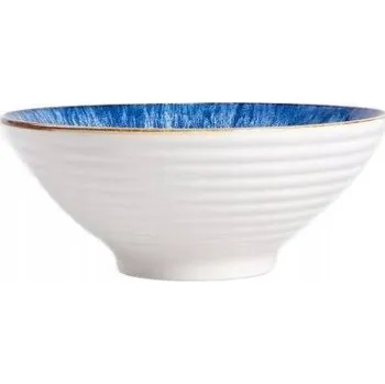 Miska Salado modrá s hnědým okrajem 21 cm HOMLA