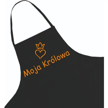 Kuchyňská zástěra Černá kuchyňská zástěra jako Dárek + jméno, vzor 23