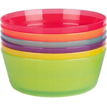 CRIVIT Sada plastových misek, barevné misky 345ml 6 Ks. (30/E-825)
