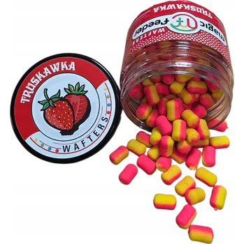 Boilies KULIČKY MAGIC FEEDER JAHODA WAFTERS DUMBELLS 7 mm METHOD FEEDER