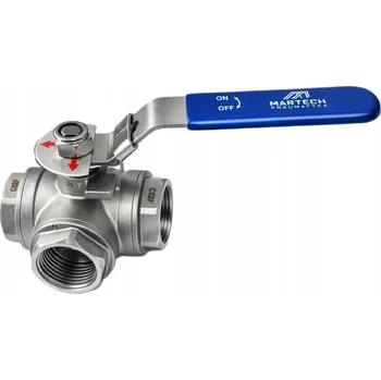 Ventil 1/2 palcový třícestný Kulový kohout nerezová ocel