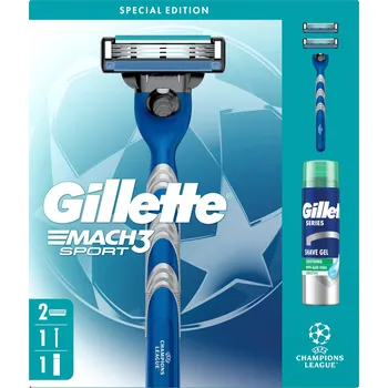 Kosmetická sada Dárková sada Gillette: holicí strojek Gillette Mach3 + pěna na holení Gillette Series 200 ml