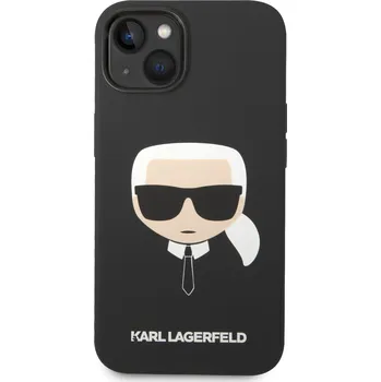 Zadní kryt Karl Lagerfeld Liquid Silicone Karl Head pro Apple iPhone 14 Plus, černá