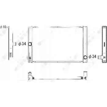 Chladič motoru NRF 53764 Chladič motoru, chlazení motoru