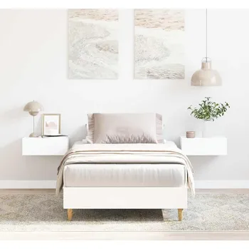 Ložnice vidaXL Rám postele bez matrace Bílý 90x190 cm Dřevěné konstrukce