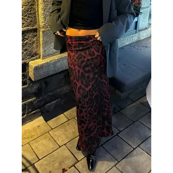 Dámská sukně Best Fashion Dámská přiléhavá maxi sukně s výrazným vzorem pro společnost Velikost: XS, Barva (Varianta): Fuchsiová